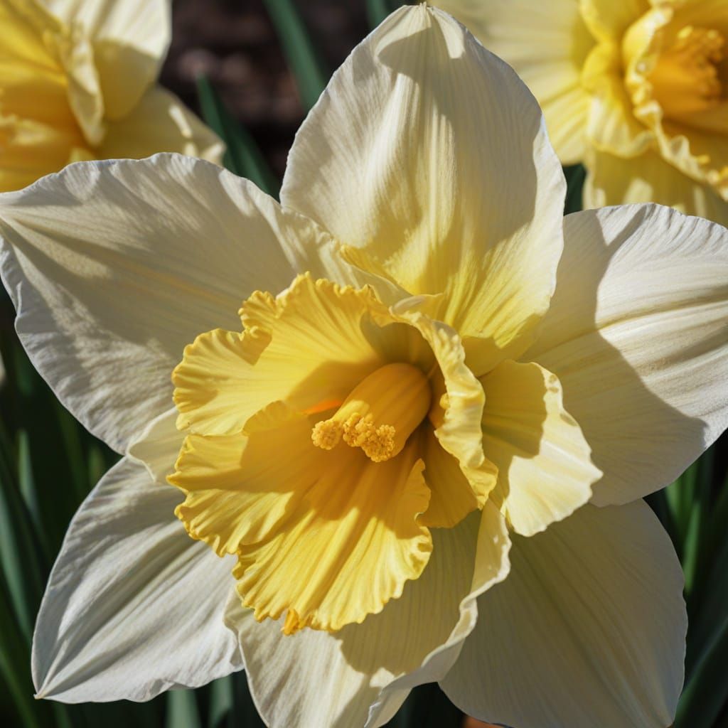 Vibrant Daffodil in Gentle Morning Light