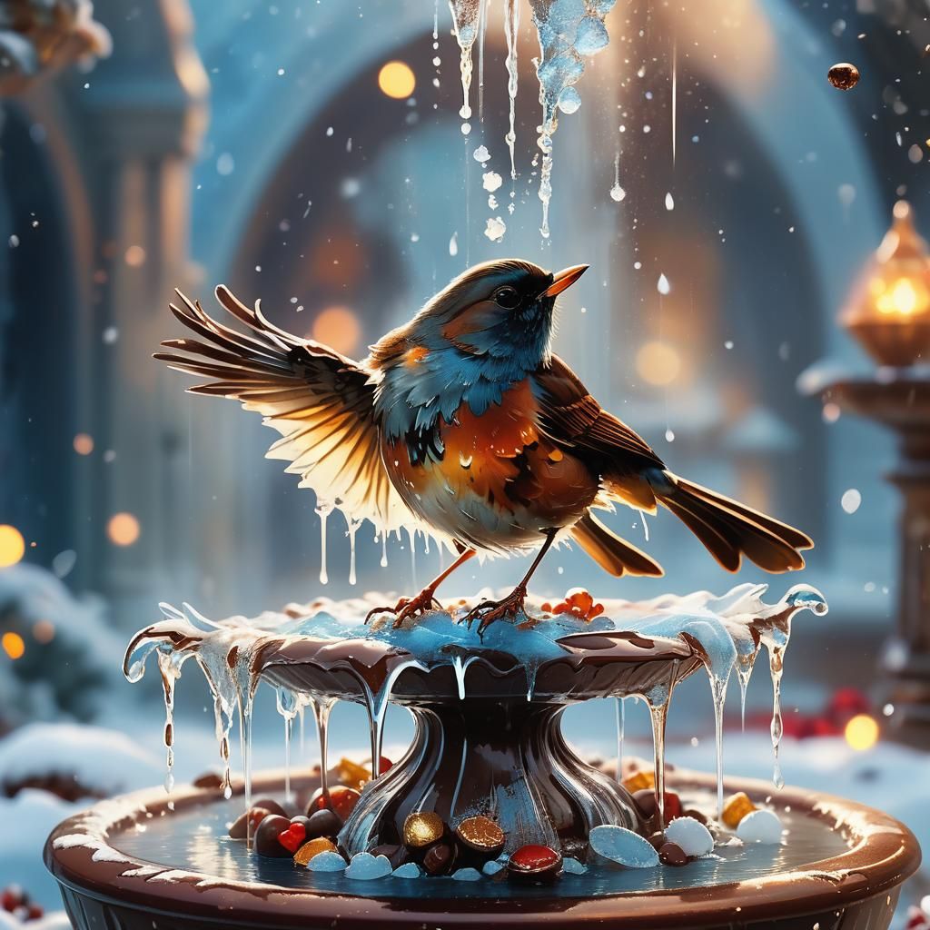 Chocolate Fountain with Robin: Fantasy Concept Art