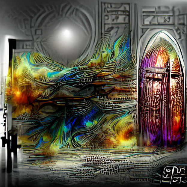 Sacred Doorway to Infinity: Abstract Digital Art