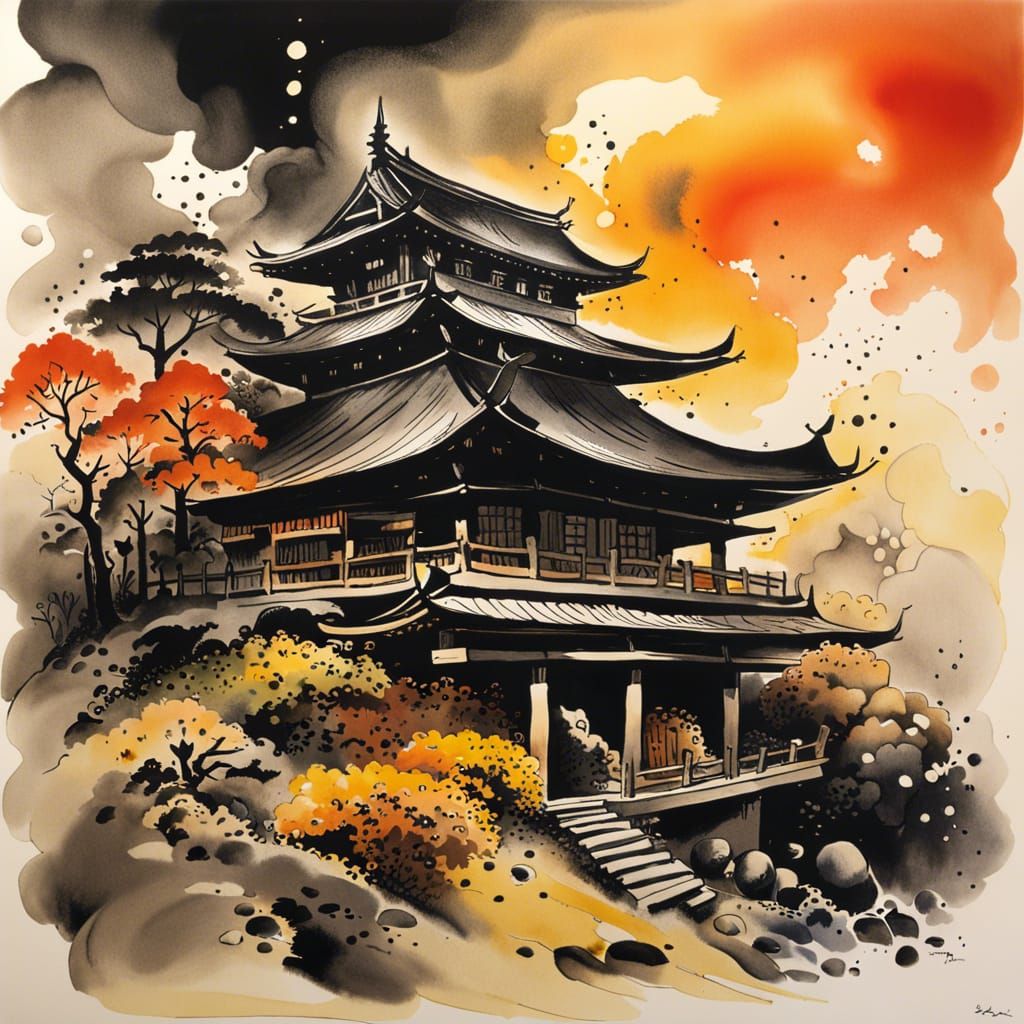 Ink painting, Mesolithic, 35,000 BCE, flexibility and monumentalist, social cohesion, sumi painted of Jomon Period Dogu ...