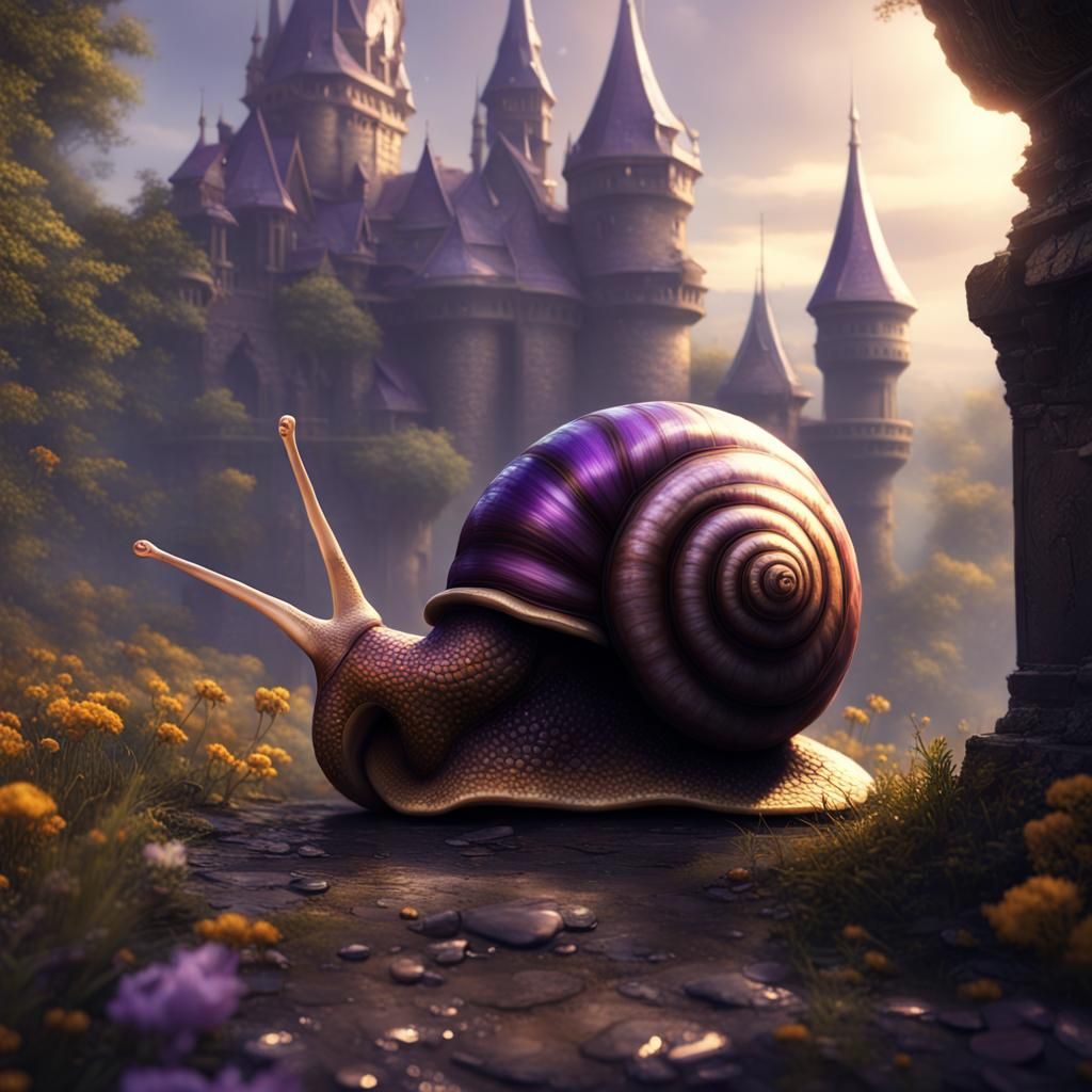 Snail Couple's Armored Journey to the Castle