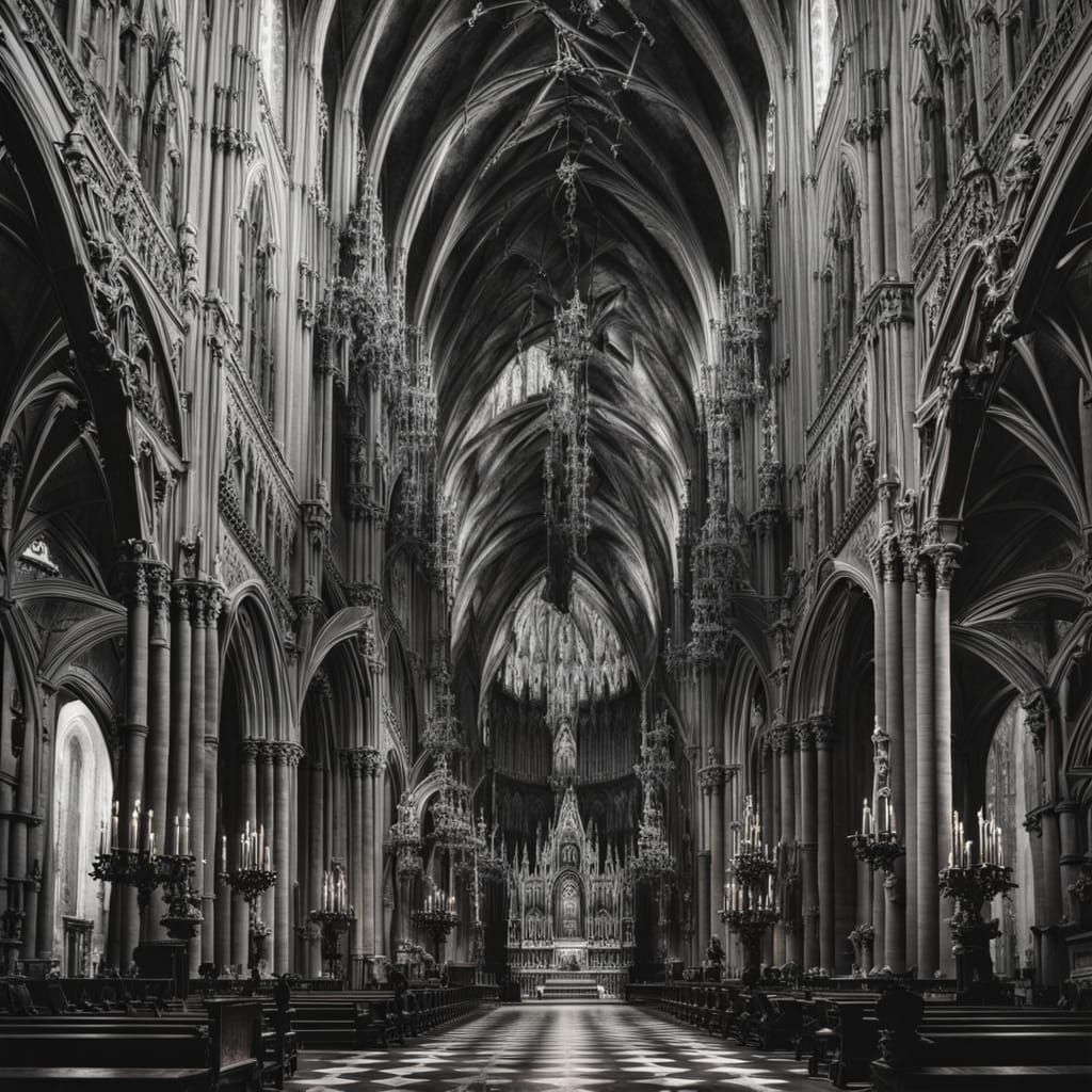 Sinister Baroque Gothic Cathedral