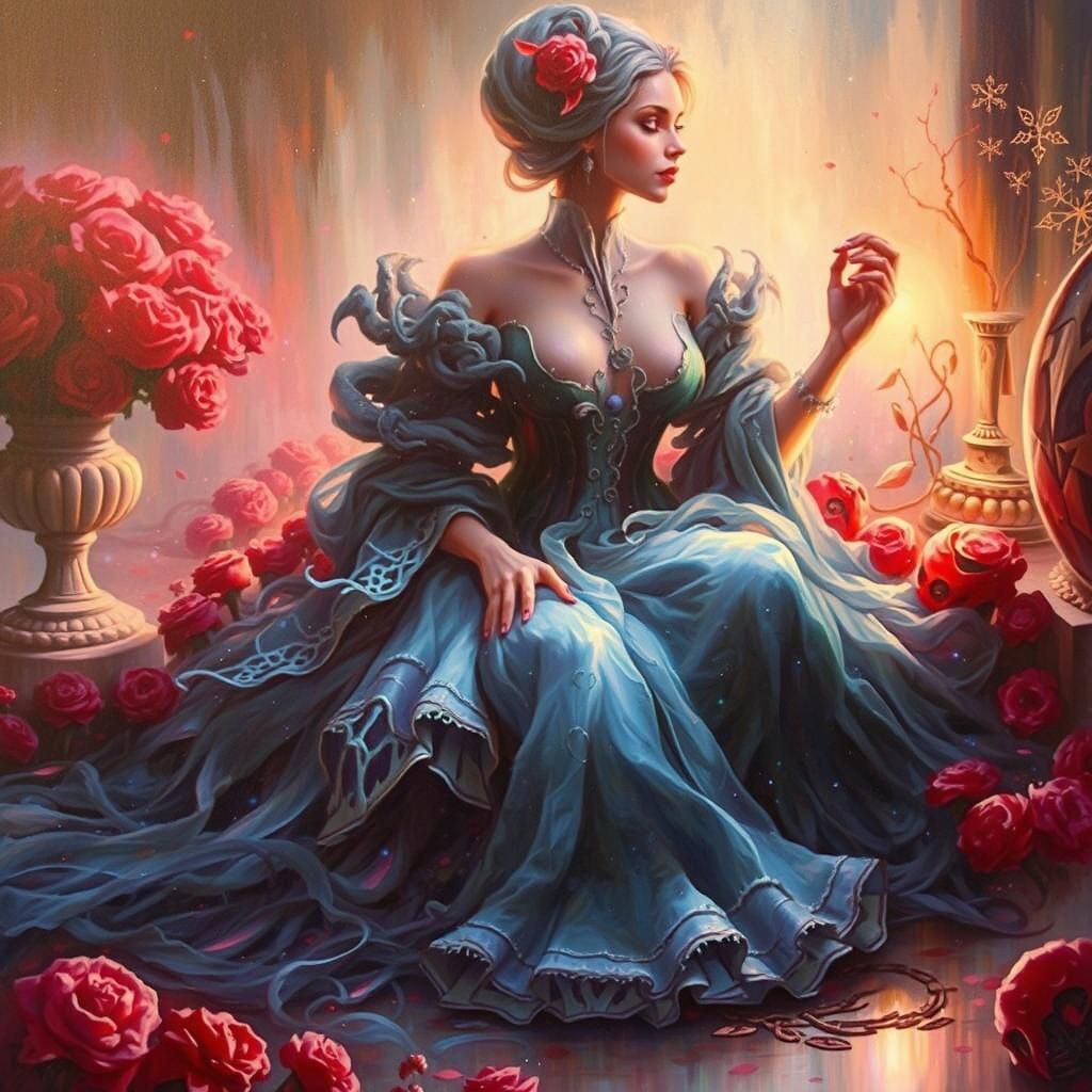 Ethereal Being in Radiant Bioluminescence: Abstract Art