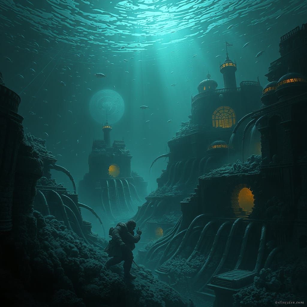 Mysterious Underwater City of Coral and Shipwrecks