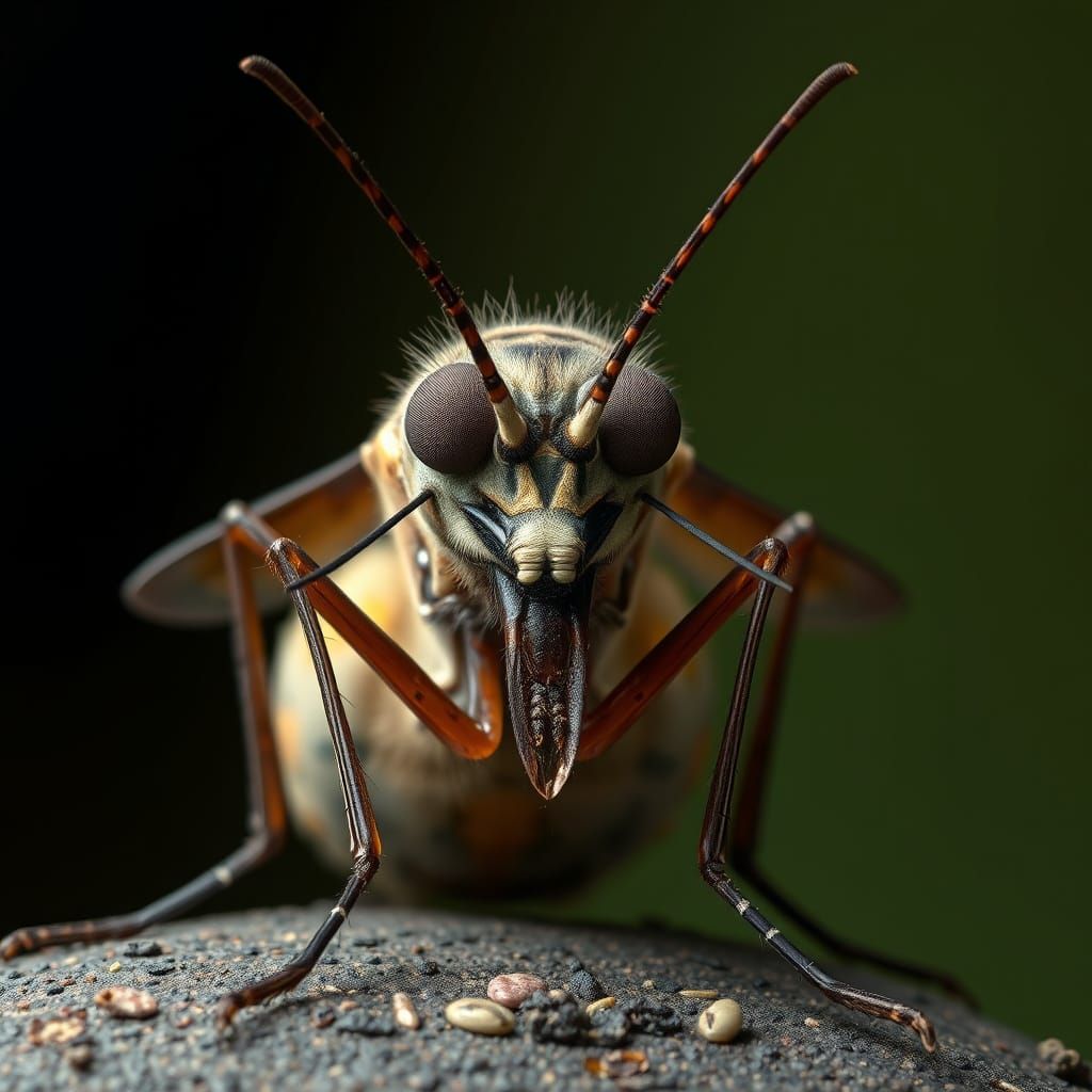 Surreal Mosquito with Alcoholic Struggles