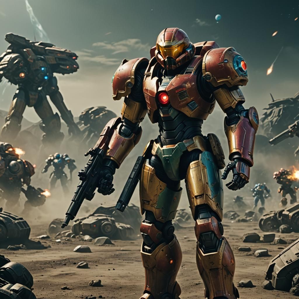 Samus Aran as Warhammer 40k Space Marine