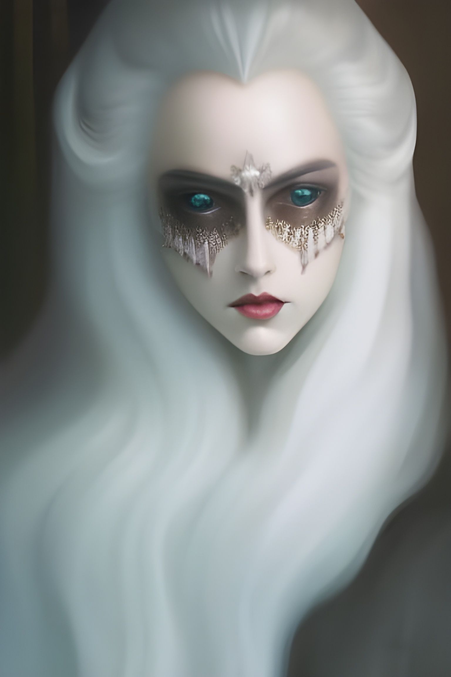 Submarine Chivalric City at Sunset in Art Nouveau Style