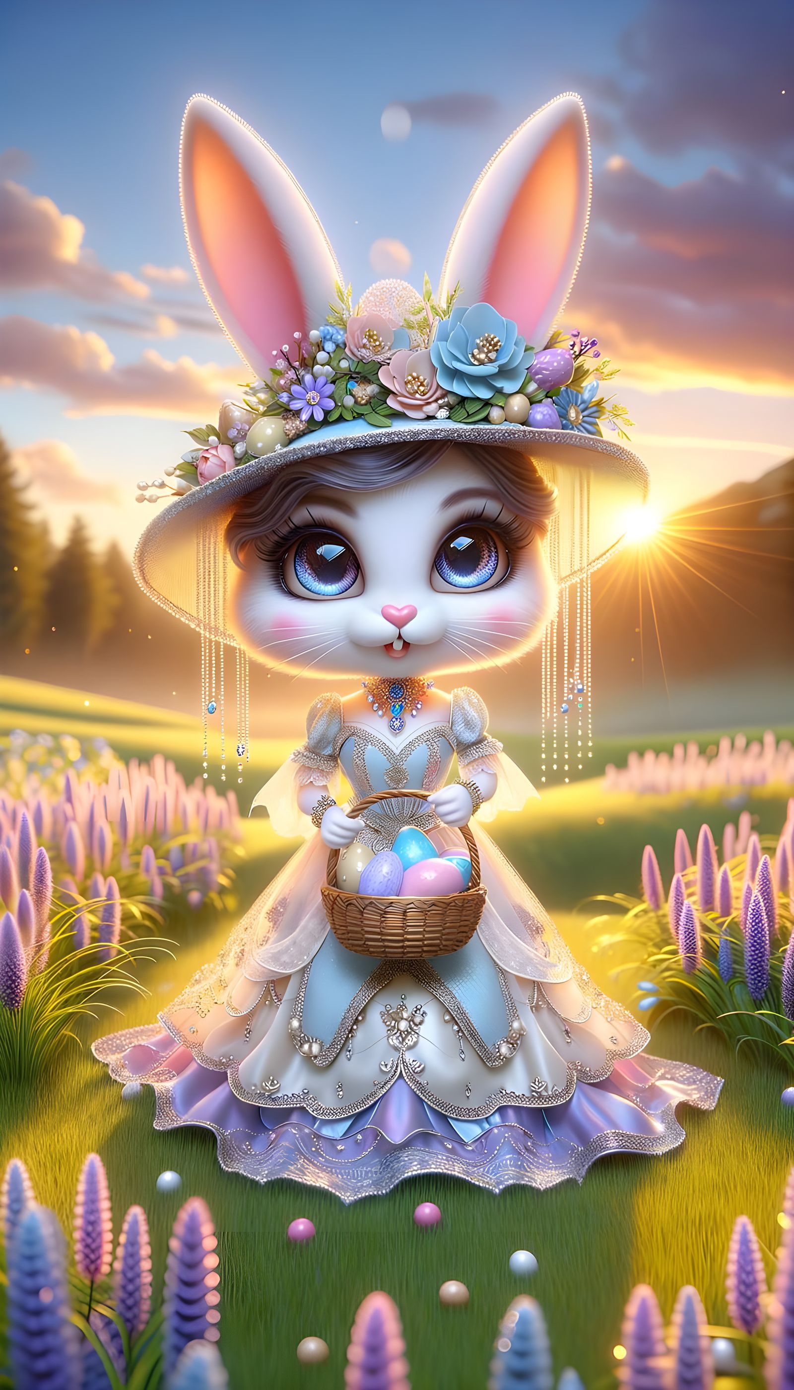 Bethany Bunny Wearing Her Sunday Best on a Busy Easter Morn