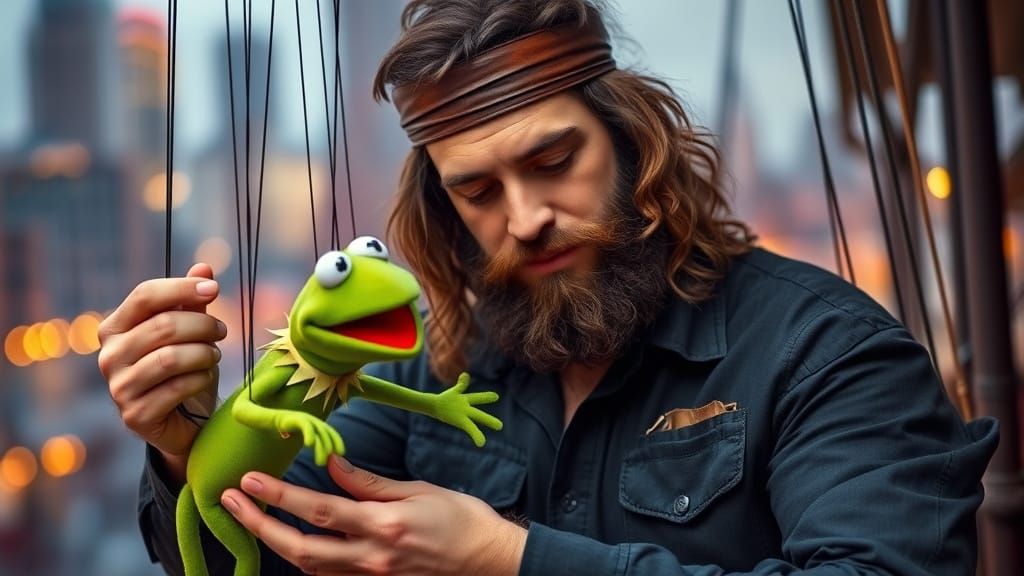 Puppeteer's Artistic Bond with Muppet-Inspired Companion