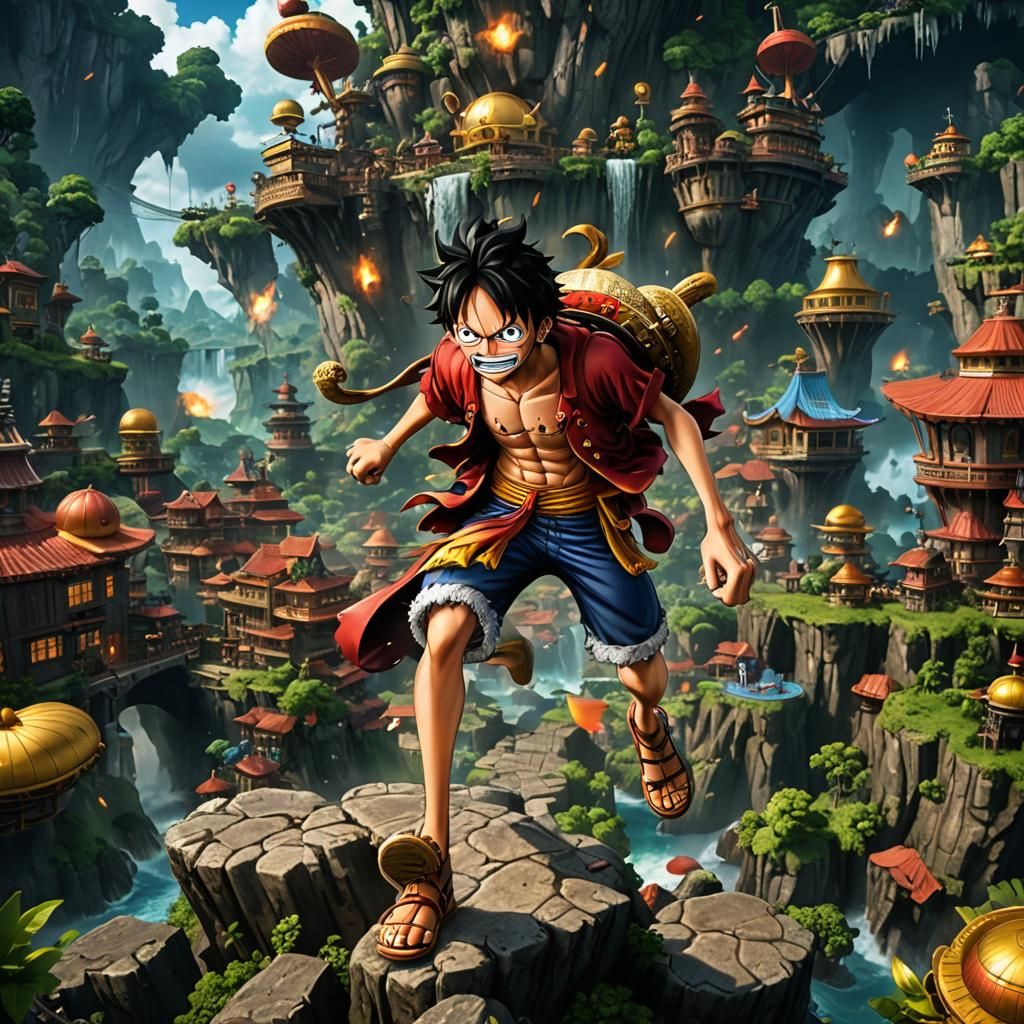One Piece Luffy: Detailed Matte Painting
