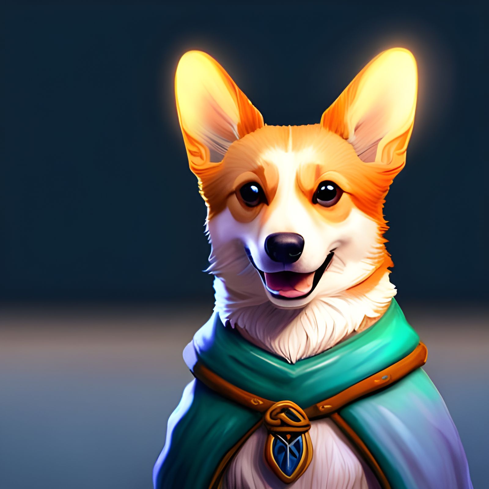 Realistic Mage Corgi with Camera Effects