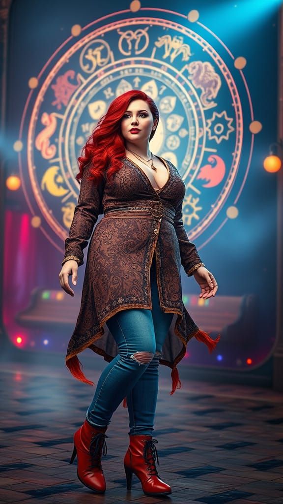 Surreal Zodiac Goddess Embodies Celestial Mysticism in Vibra...