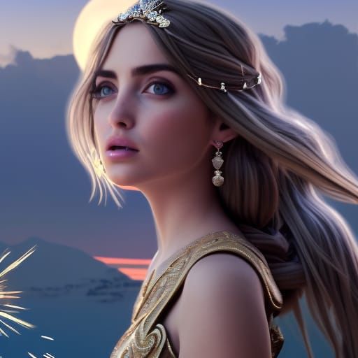 Ana de Armas as Princess in Greg Olsen Style