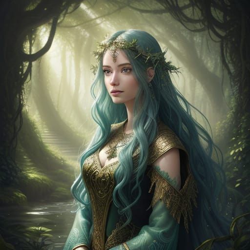 Ethereal Fairy in Mystical Forest: Concept Art