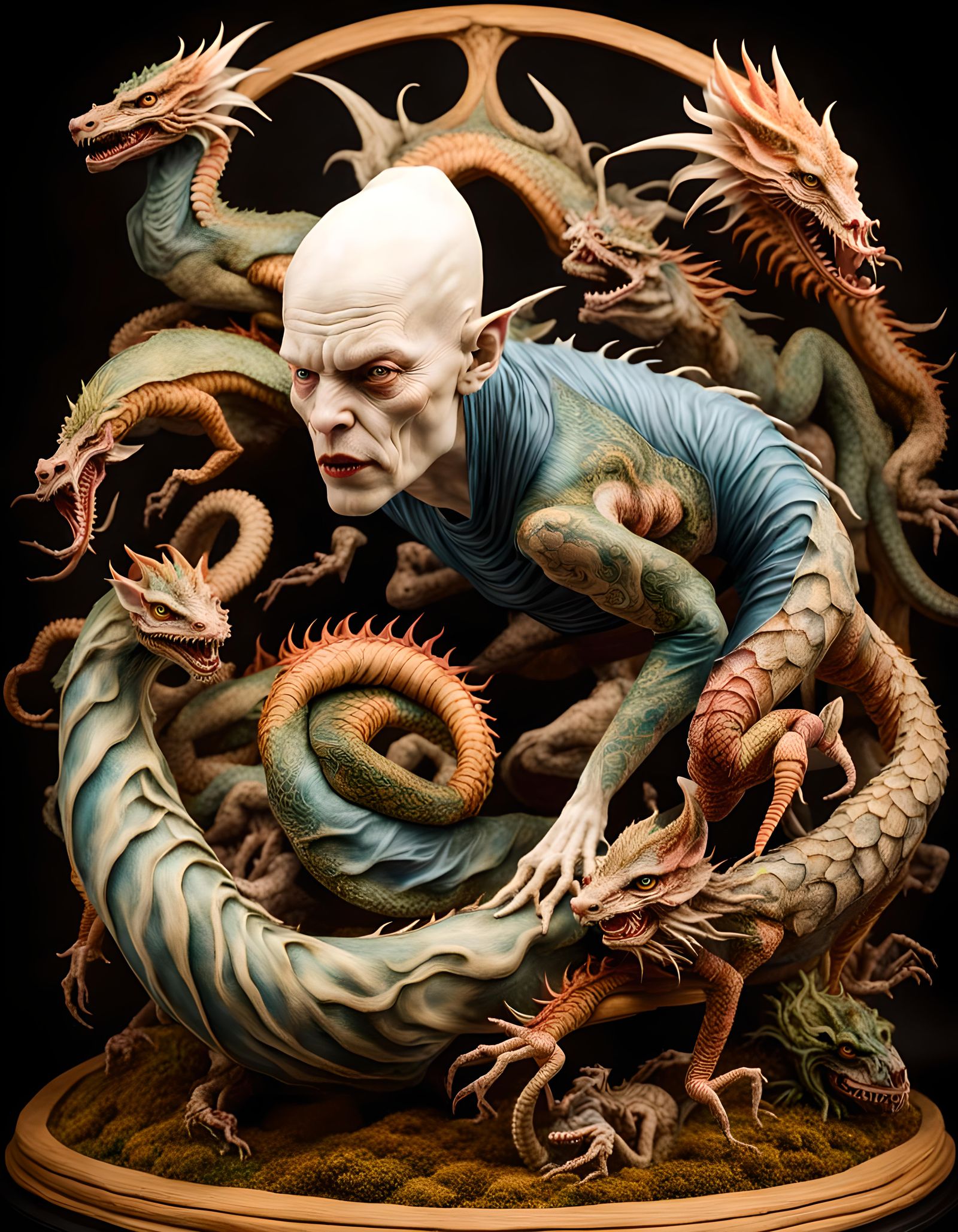 Albino Contortionist by Dr. Moreau, Fantasy Art