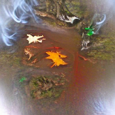 Enchanted Forest: White Stag Amidst Autumn Magic
