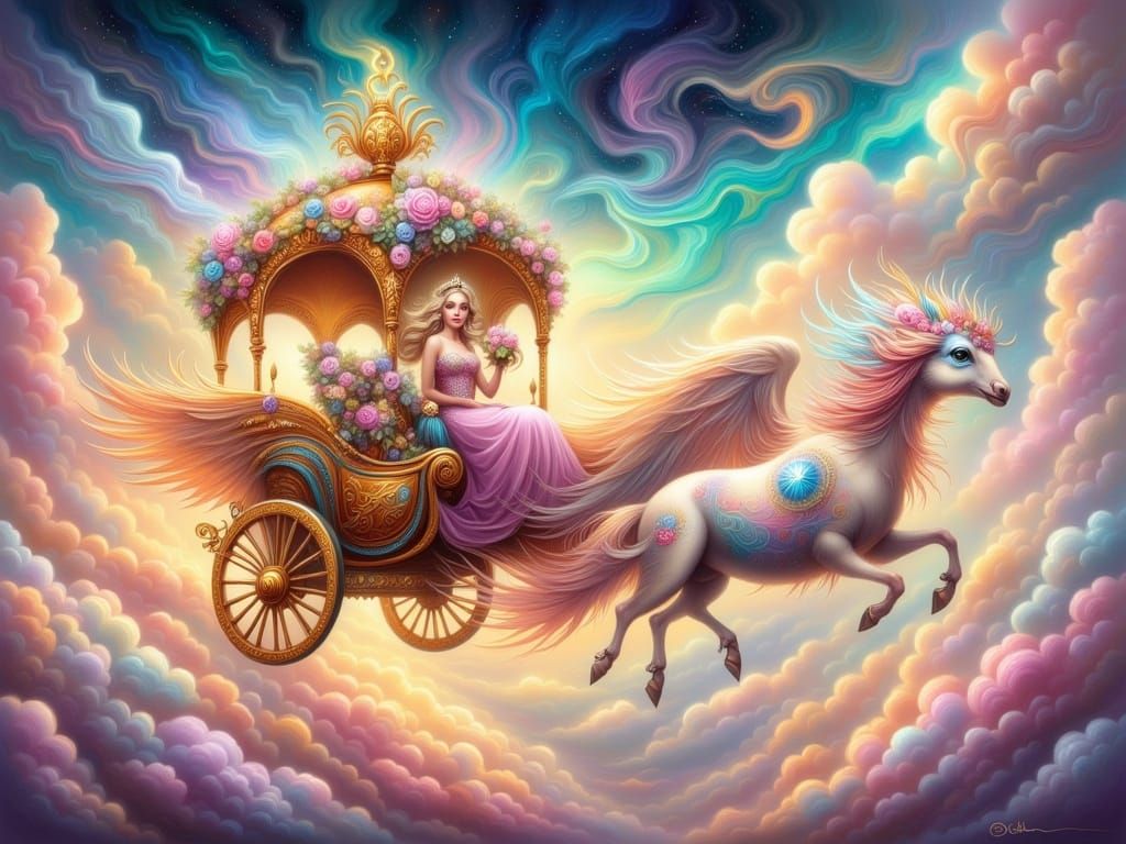 Sovereign of Love Soars in Celestial Carriage
