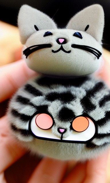 Kawaii Caterpillar with Cat Head