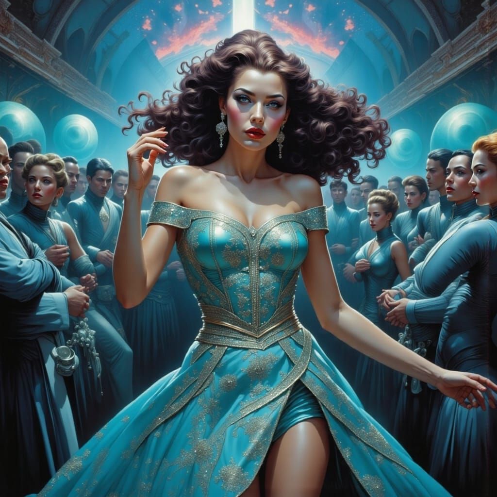 Cyberpunk Windows 11 Total Recall Pin-up Girls in Motion