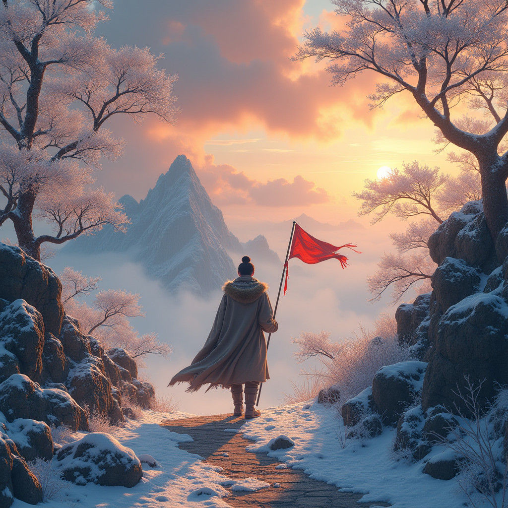 Frosty Sunrise on Drum Mountain: A Traveler's Journey