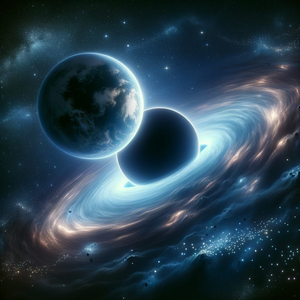 Cosmic Planet in Vast Expanse of Space