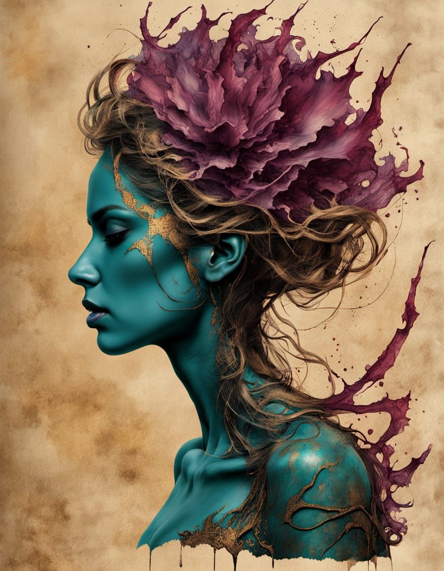 Surreal Desert Priestess Transcends Porcelain and Void