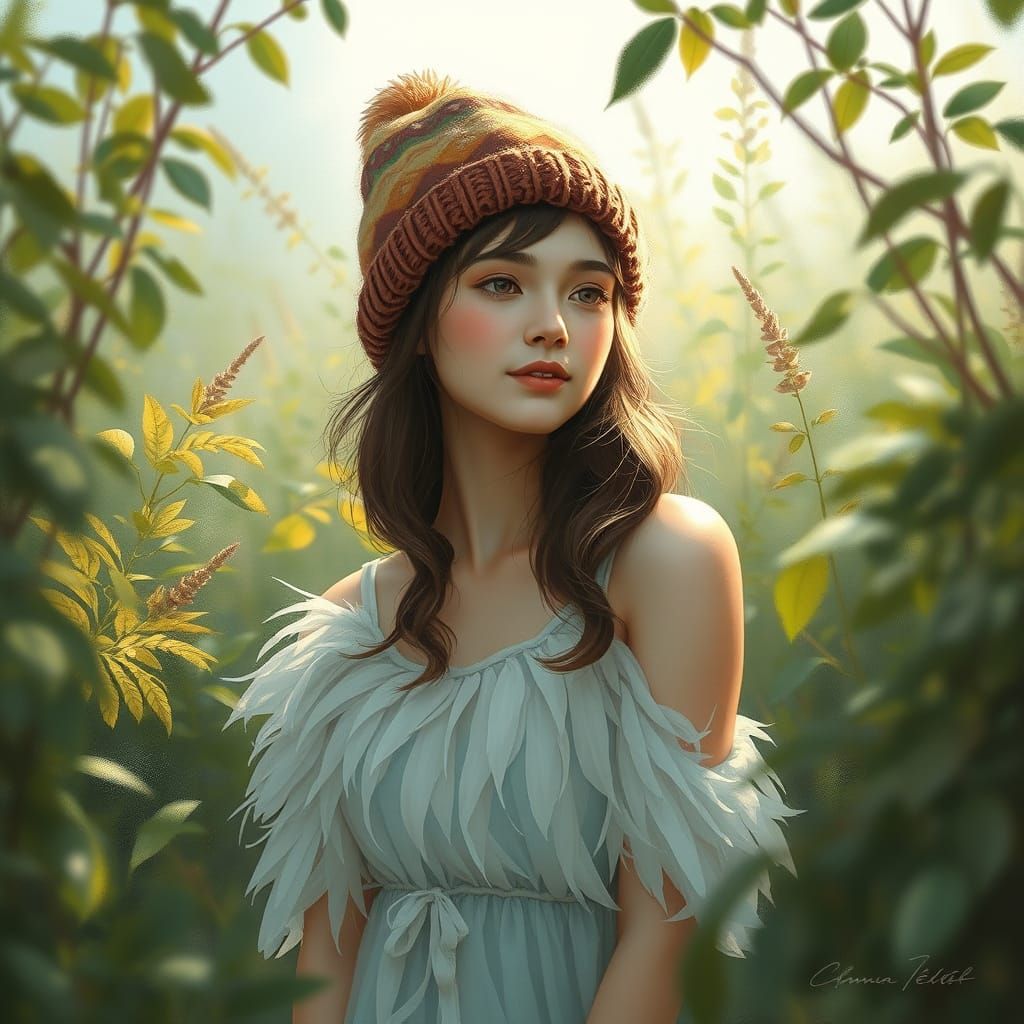 Dreamy Autumn Portrait in Whimsical Style