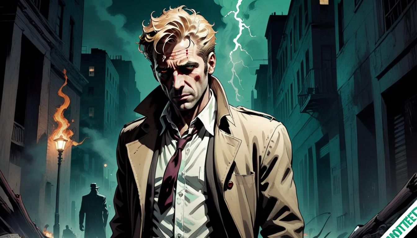 John Constantine vs Evil: Comic Noir Expressionism