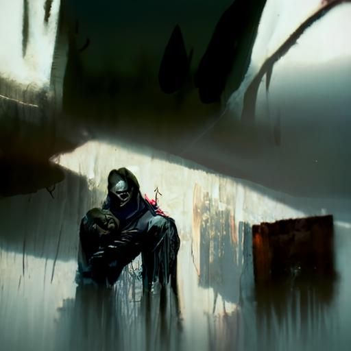 Sinister Vulnerability in Fantasy Illustration Style