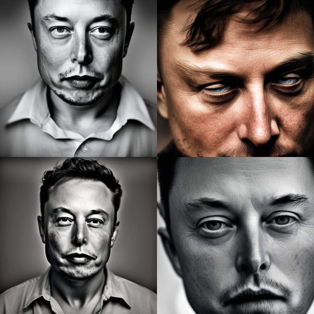 Elon Musk Portrait in Style of Jeffries and Albi