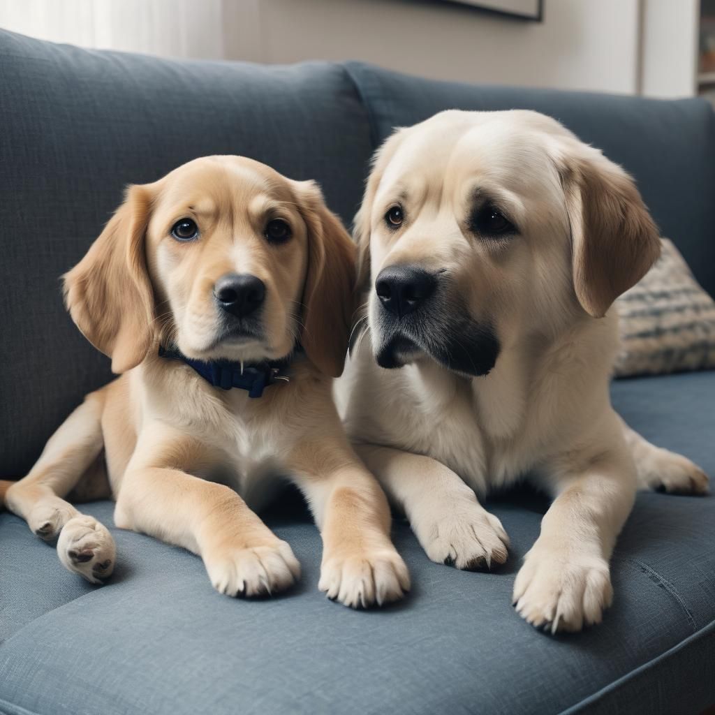 Dog and Axolotl Together