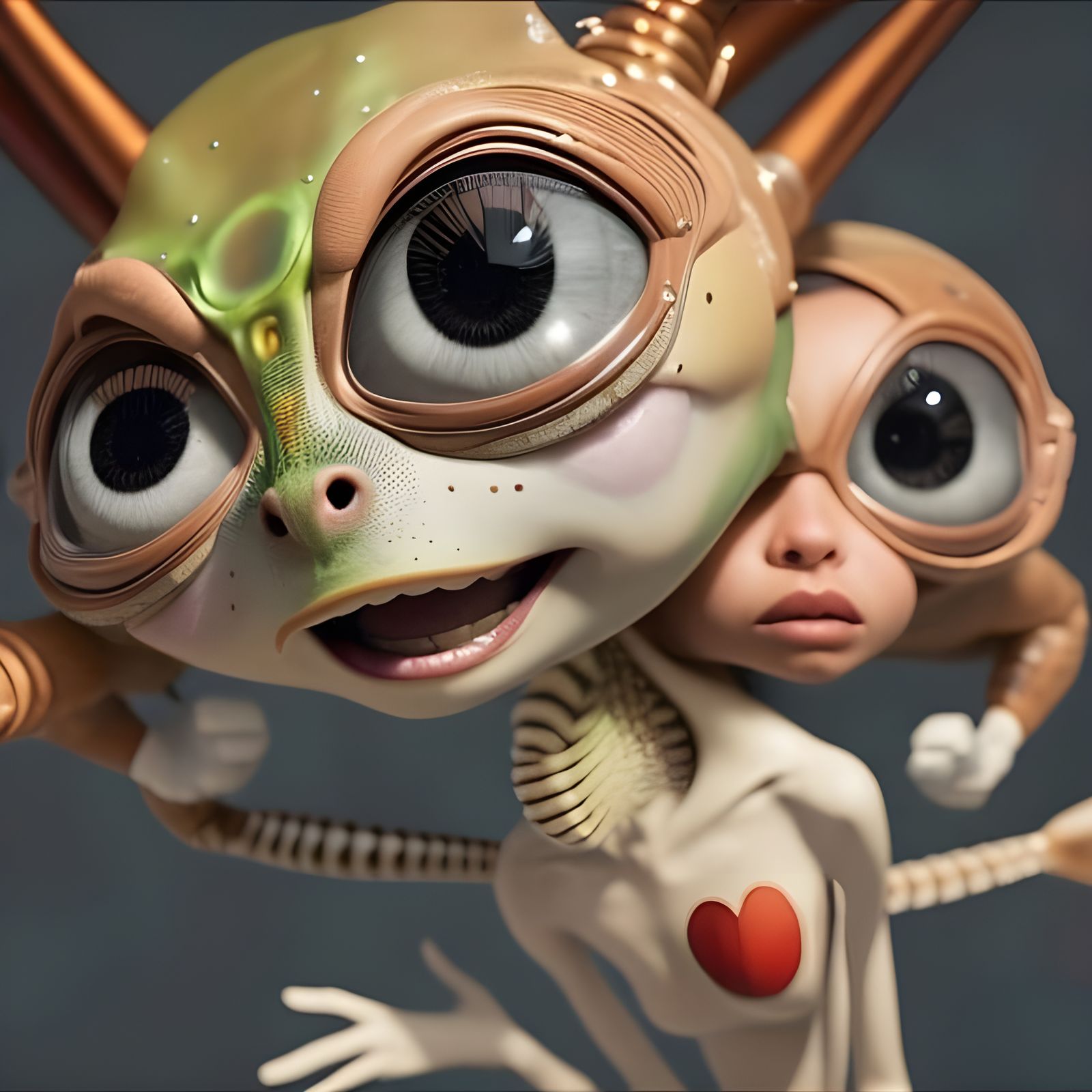 Eldritch Alien Pets in Dreamy, Bizarre Landscape