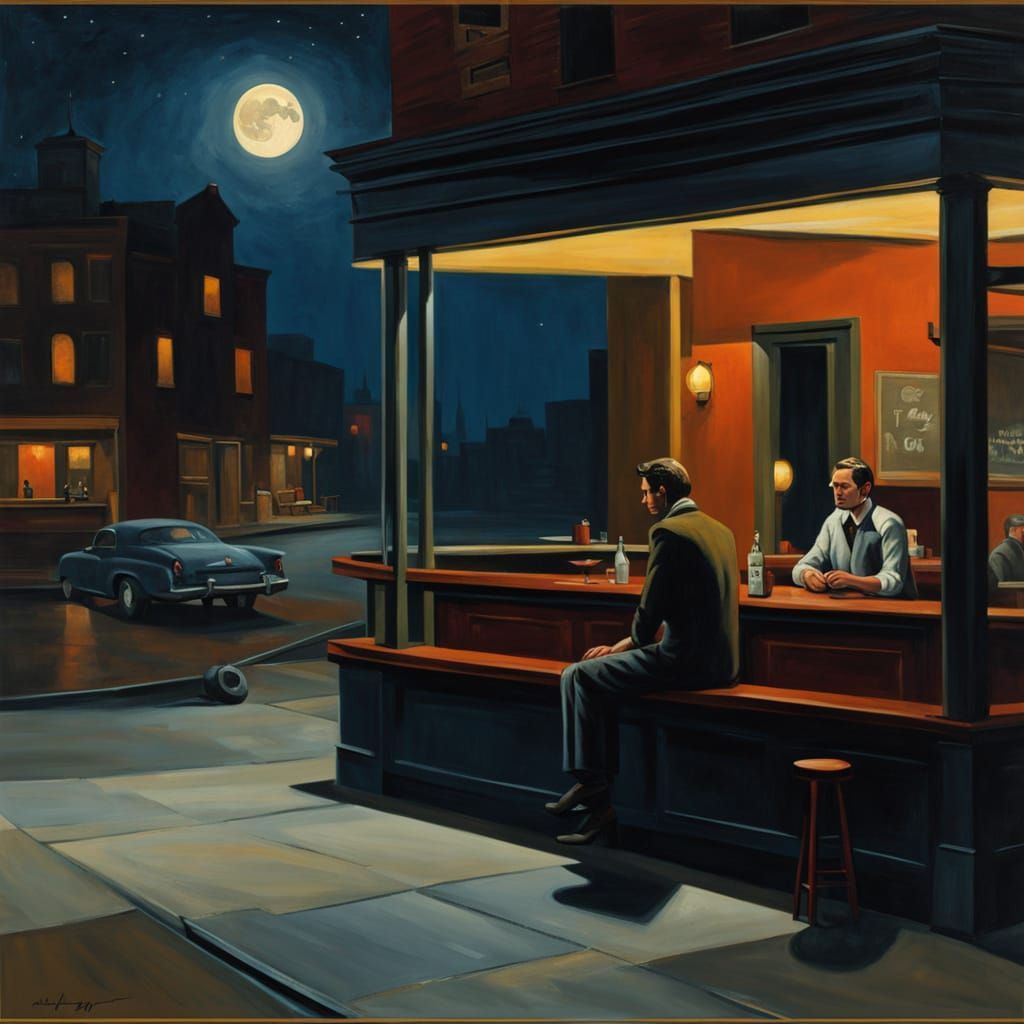 Hopper an der Bar