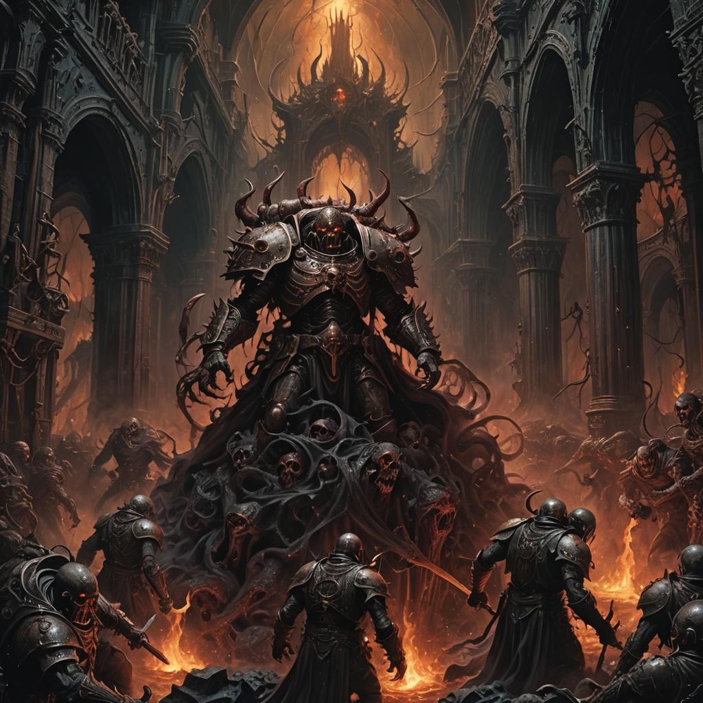 Dark Fantasy: Chaos Spawn in a Gothic Biomechanical Hell