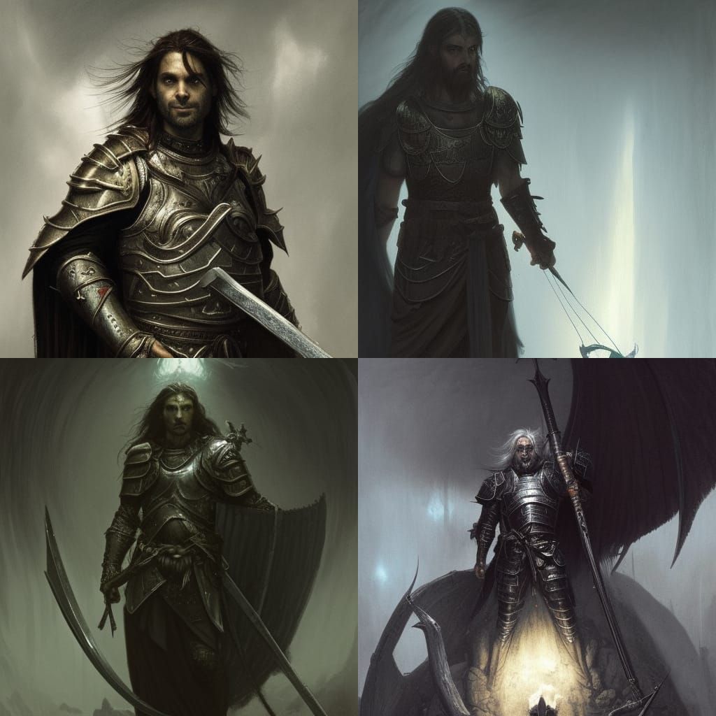 Dungeons and Dragons Warrior with Sword and Shield