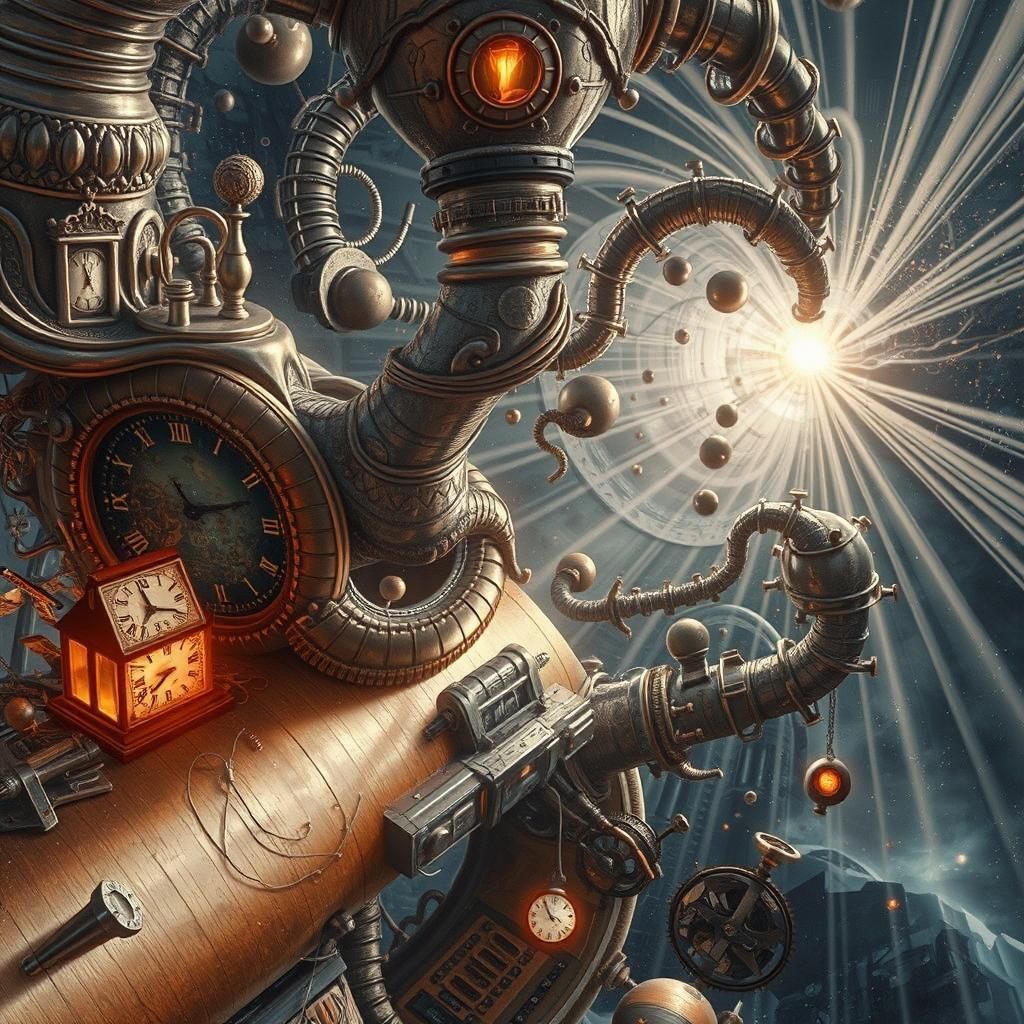 Surreal Dreamscape with Melting Clocks in Photorealistic Sty...