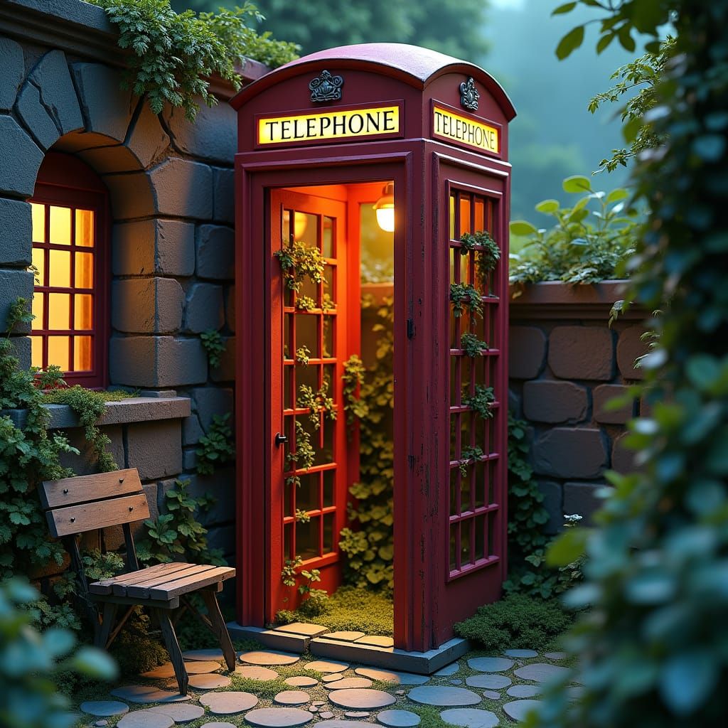 A fantasy world inside a London phone box