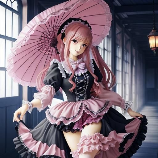 Anime Style Sissy Girl Trying to Curtsy