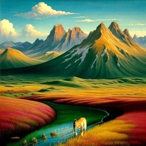 Akita Inu in Colorful Colorado Meadow