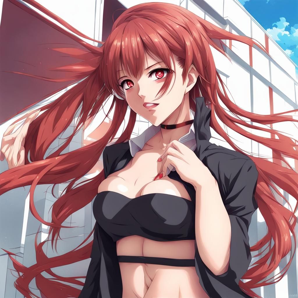 Anime Style Hot Girl Illustration