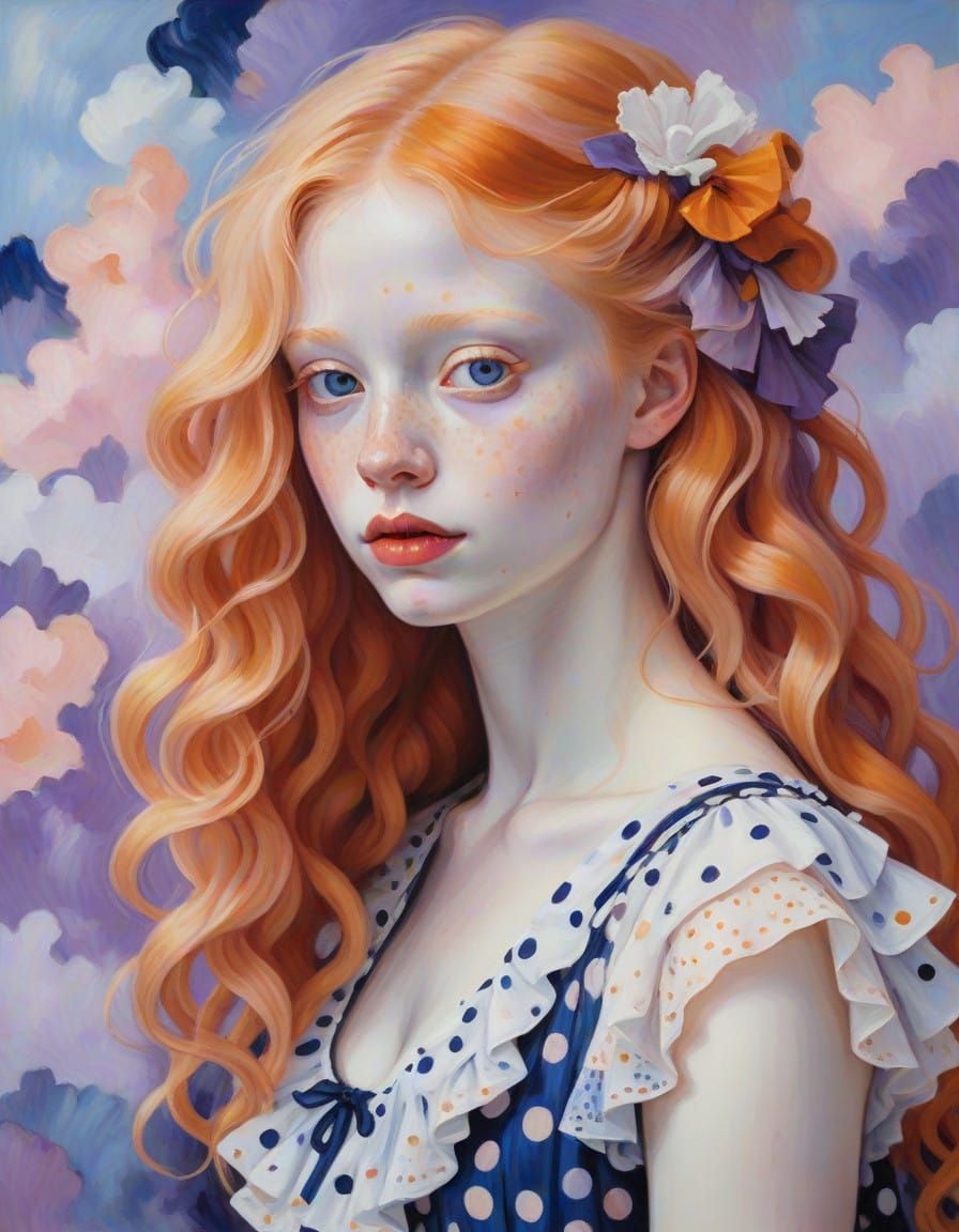 Ginger Beauty in a Romantic Academic Setting