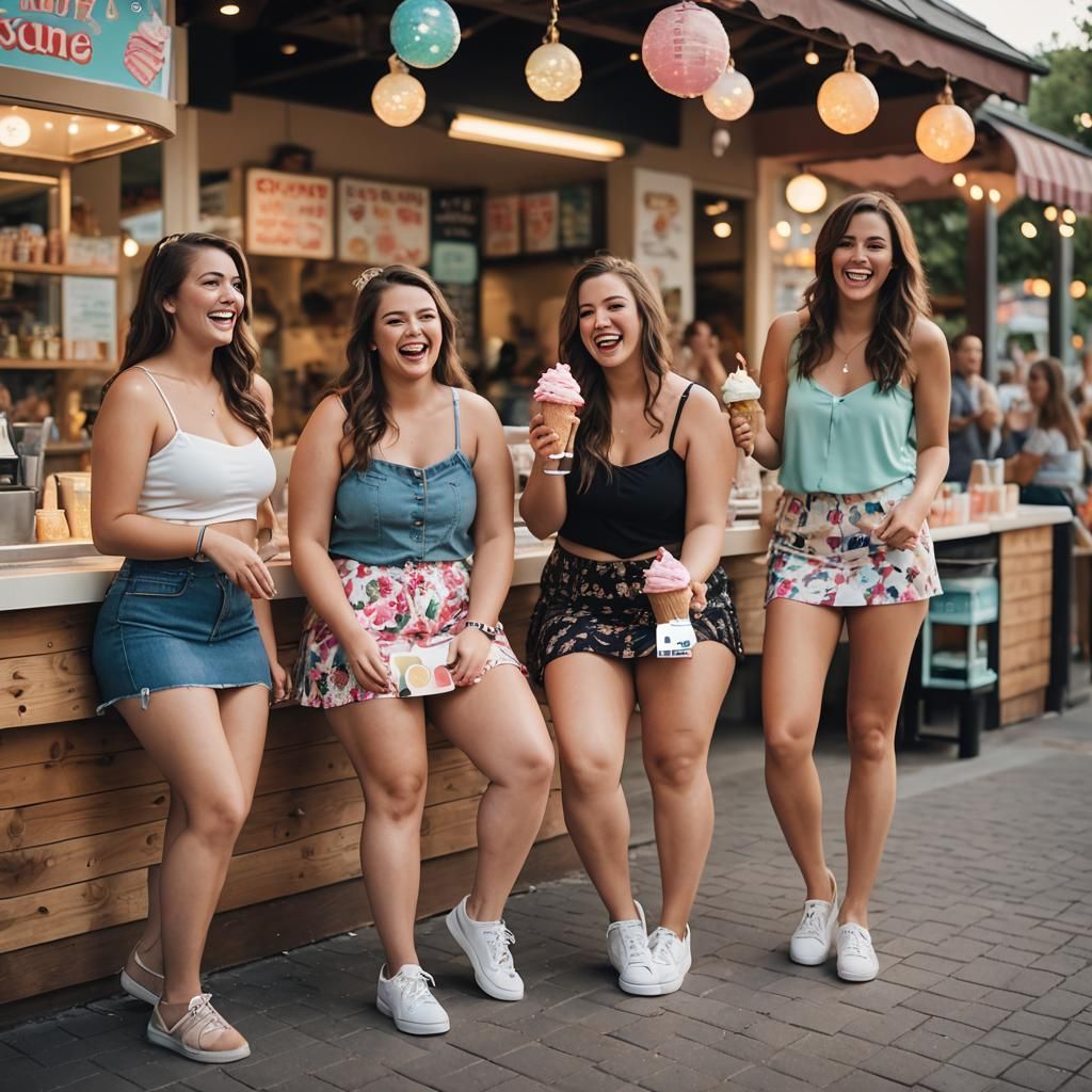 Sisters Enjoying Ice Cream: Professional Photography