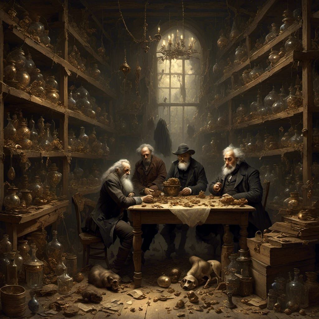 Cozy Pawnshop Meeting in Doré Style