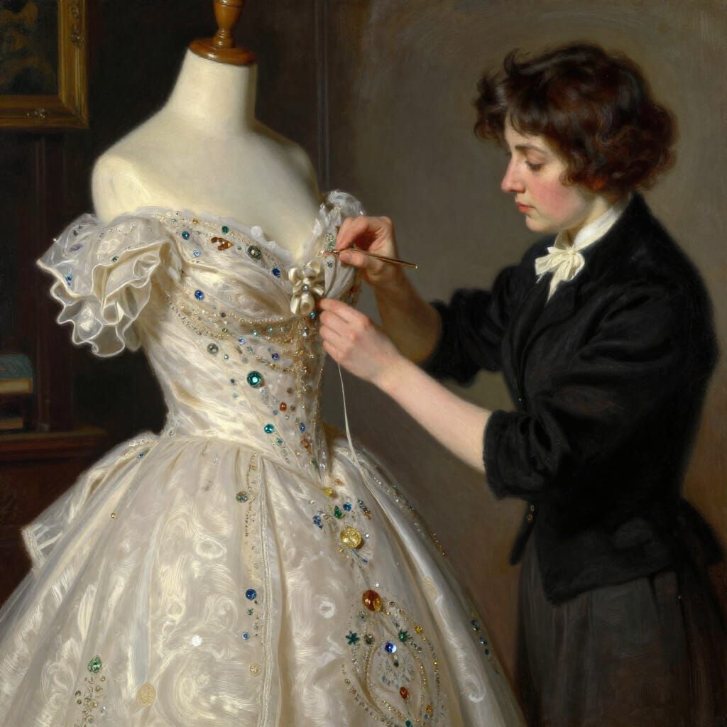 Gala Dress Design: Old England Style Fashion