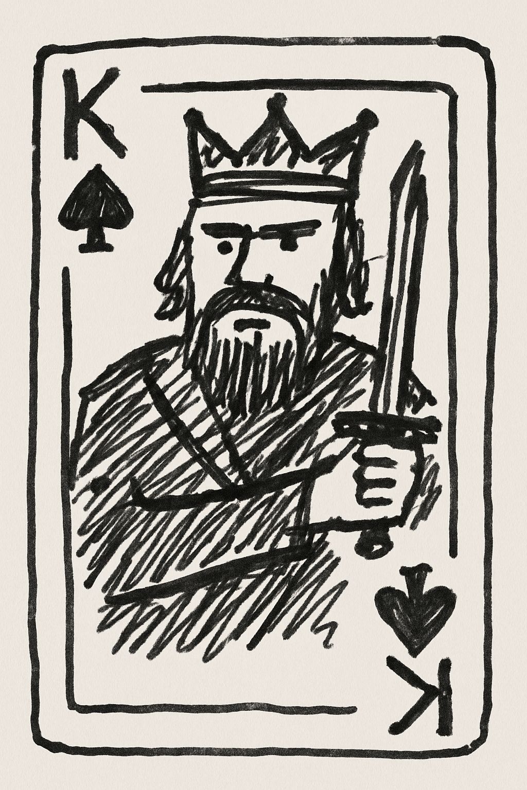 Bohomaz King of Spades Playing Card