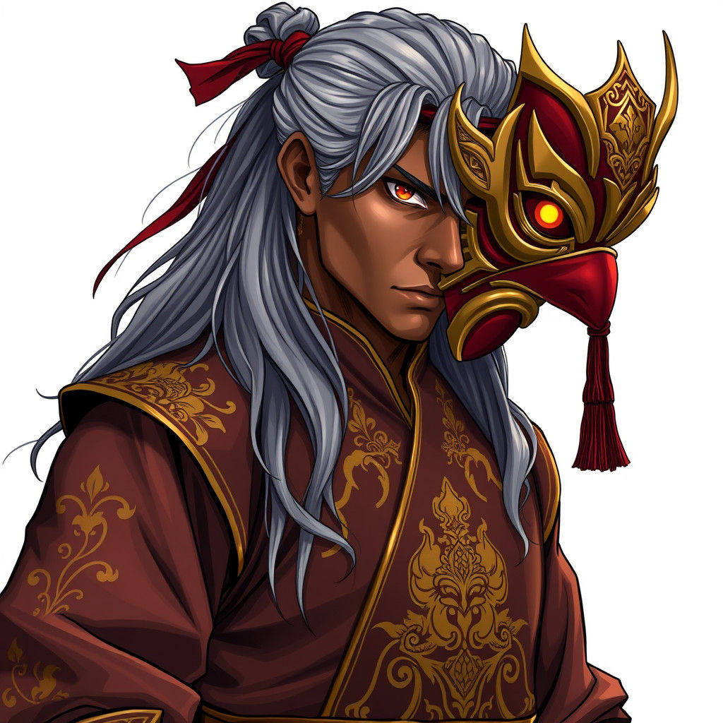 Indonesian Martial Arts Master in Anime Style