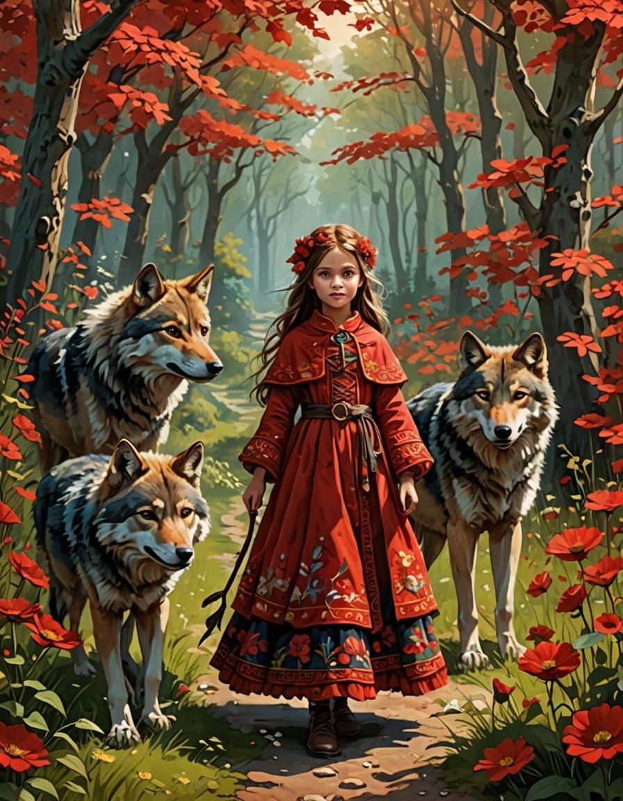 Little Red Riding Hood in Fairytale Forest