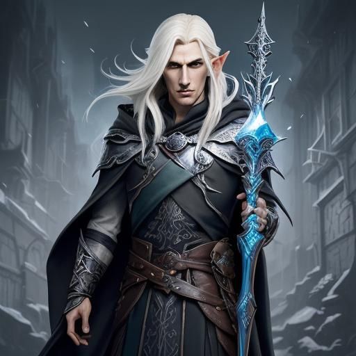 High Elf Sorcerer in Graffiti Art Style