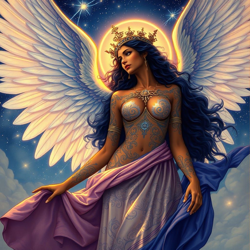 The Radiant Queen of Heaven Descends on Majestic Feathered W...