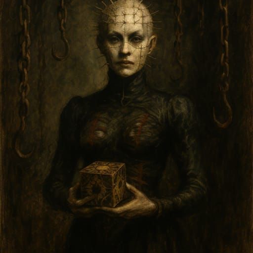 Female Pinhead with Lament Configuration in Goya Style